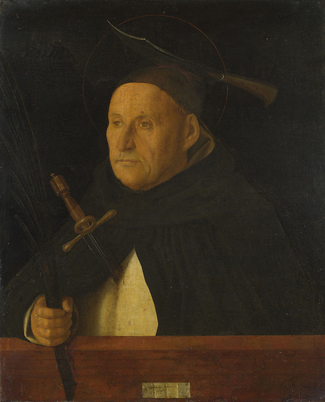 Dominican monk with the attributes of St. Peter the Martyr