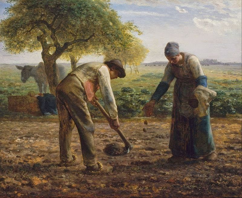 Jean-François Millet. Peasants planting potatoes