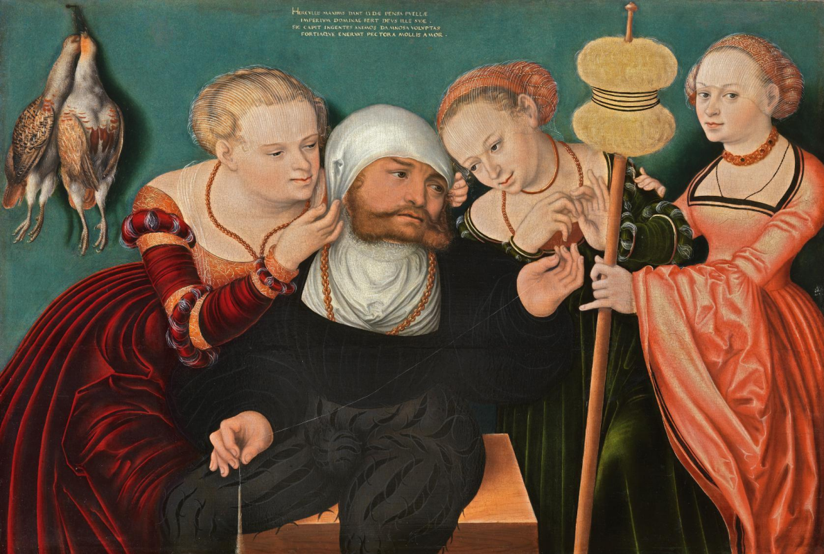 Lucas the Younger Cranach. Hercules at the court of Queen Omphalos. Thyssen-Bornemisza Museum, Madrid.