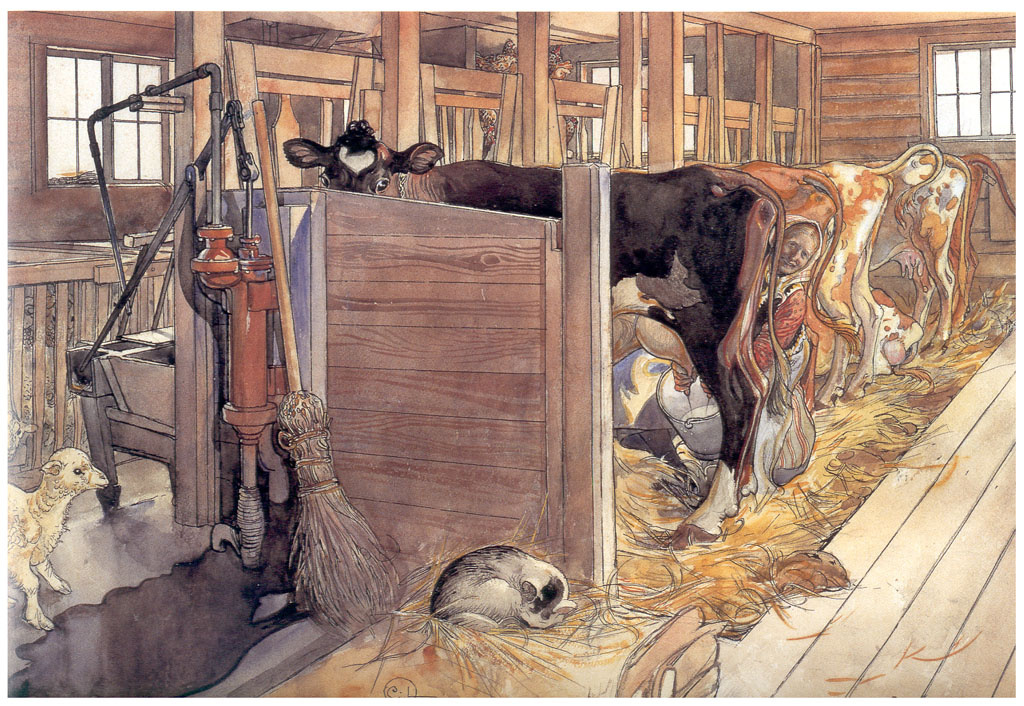 Carl Larsson. The barn