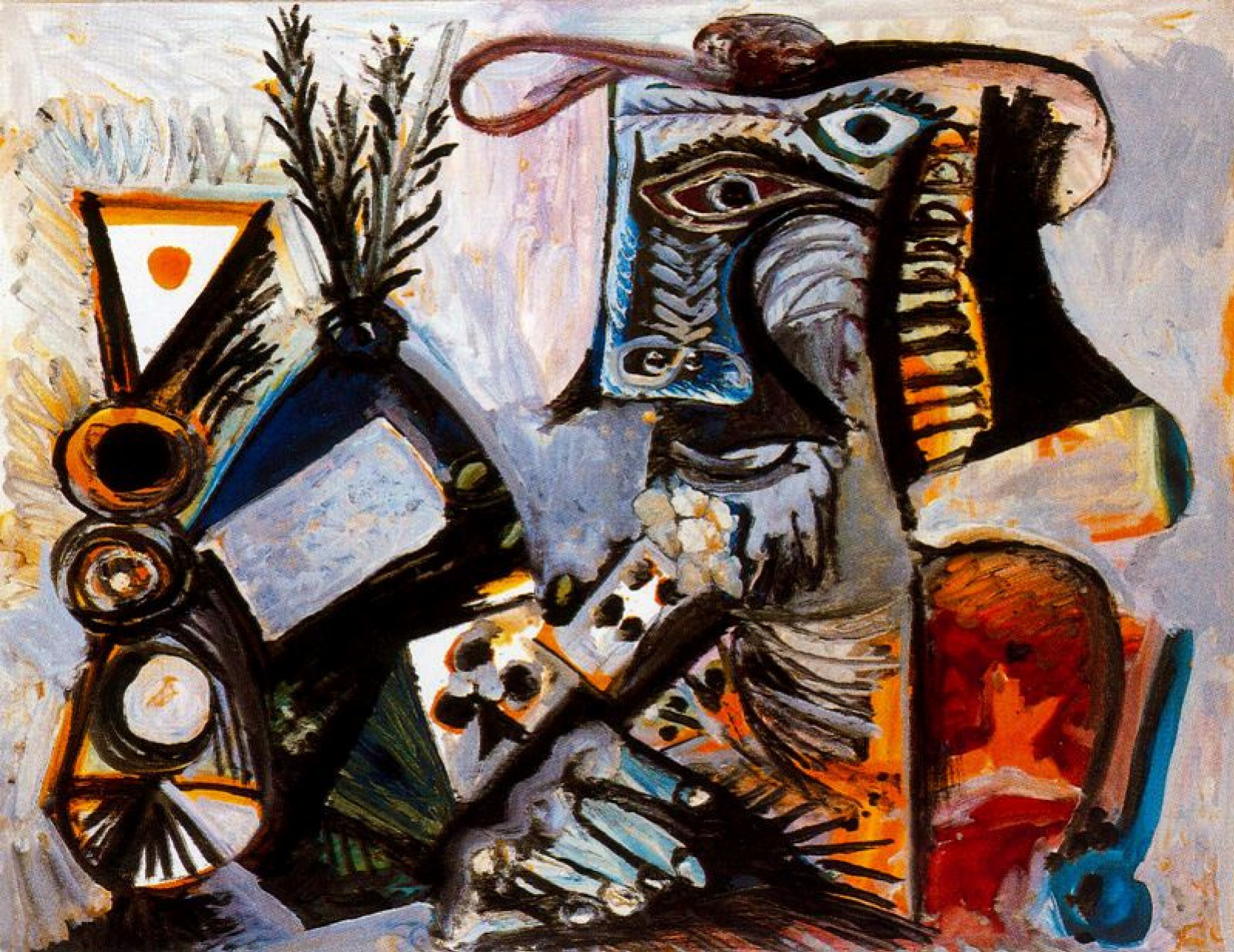 Pablo Picasso A card player, 1971：作品描述| Arthive