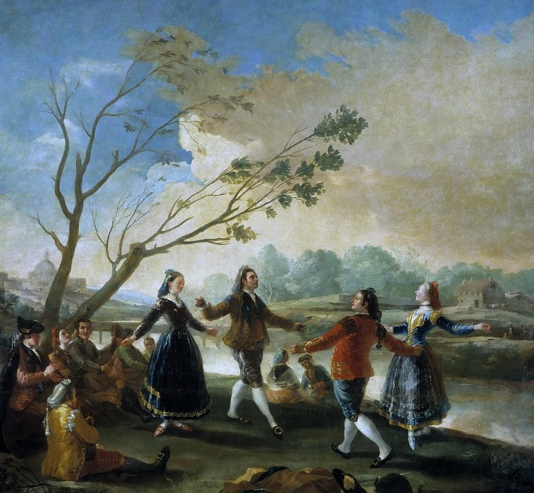 Francisco Goya. Tanzen Sie am Ufer des Flusses Manzanares