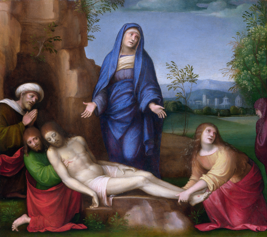 Francesco Francia. Lamentation over the dead Christ