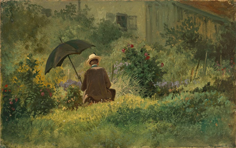 Karl Spitzweg. The artist in the garden