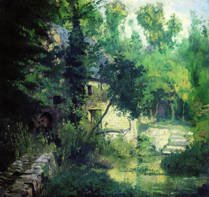 Vasily Dmitrievich Polenov. The mill on the source of the river vel