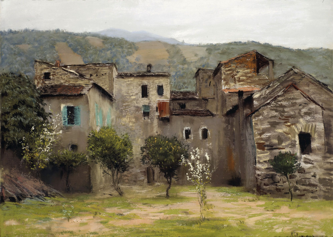 Isaac Levitan. Near Bordighera. In the North of Italy. A variant of the same pattern, 1890