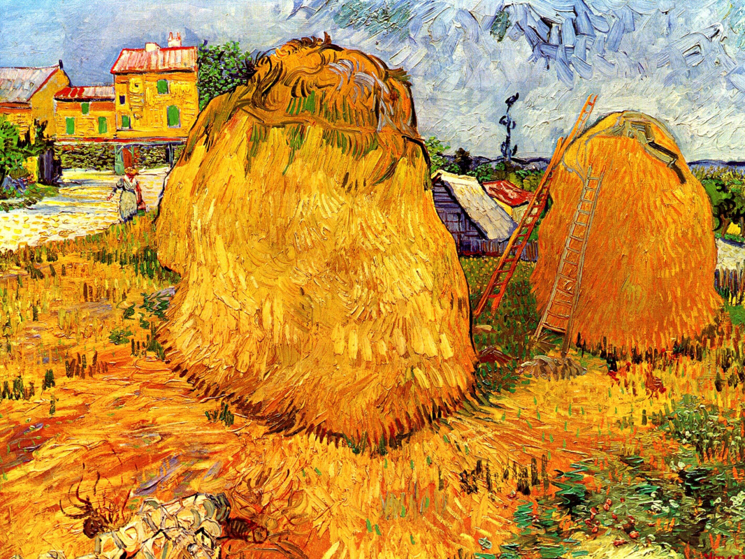 Vincent van Gogh. Haystacks in Provence