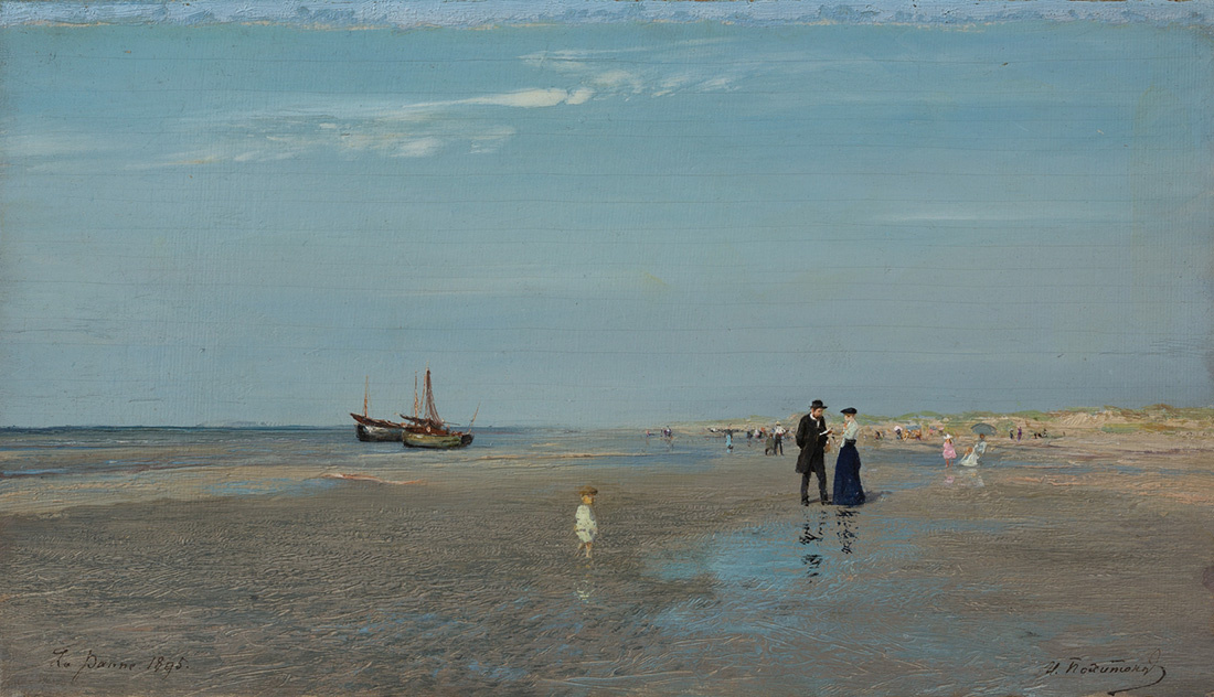 Ivan Pavlovich Pohitonov. La Panne. Beach