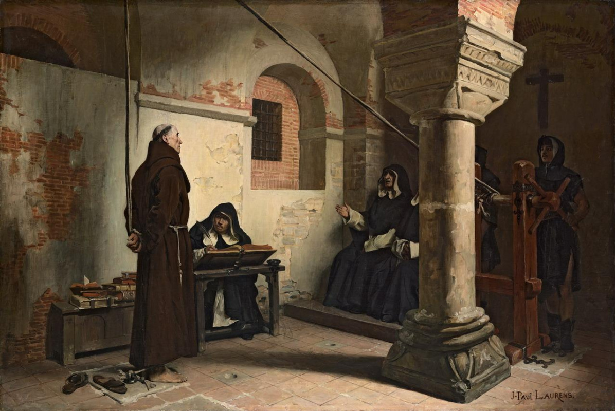 Жан-Поль Лоранс. Бернар Делисьё в трибунале инквизиции.