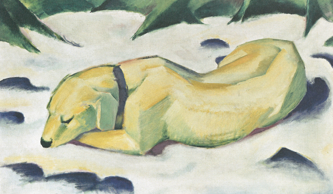 Franz Mark. Dog in the snow