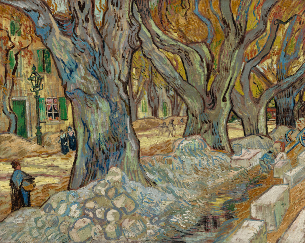 Vincent van Gogh. Large plane trees (Road workers in Saint-Rémy)