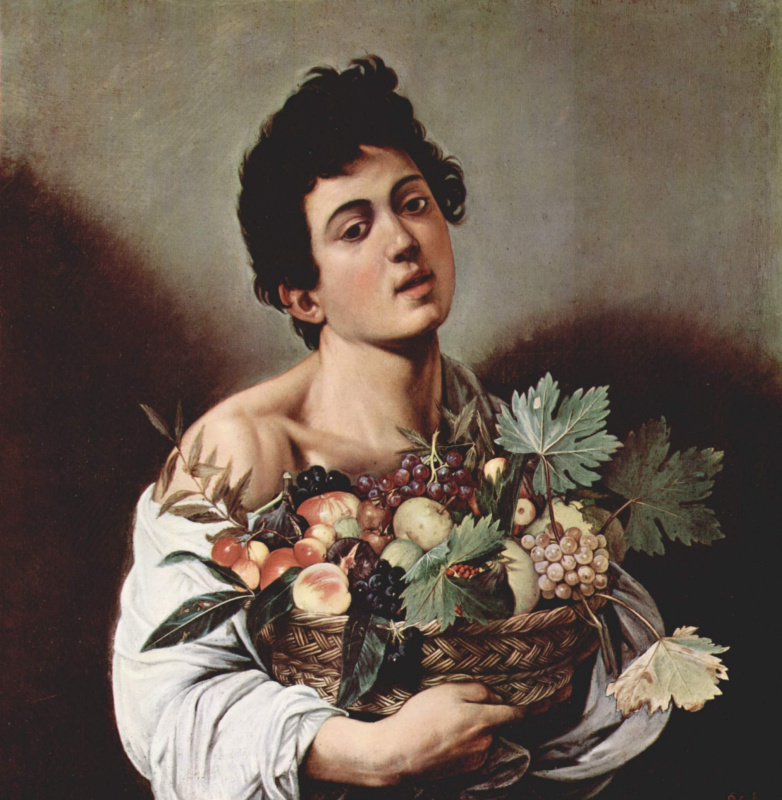 Michelangelo Merisi de Caravaggio. Boy with a basket of fruit