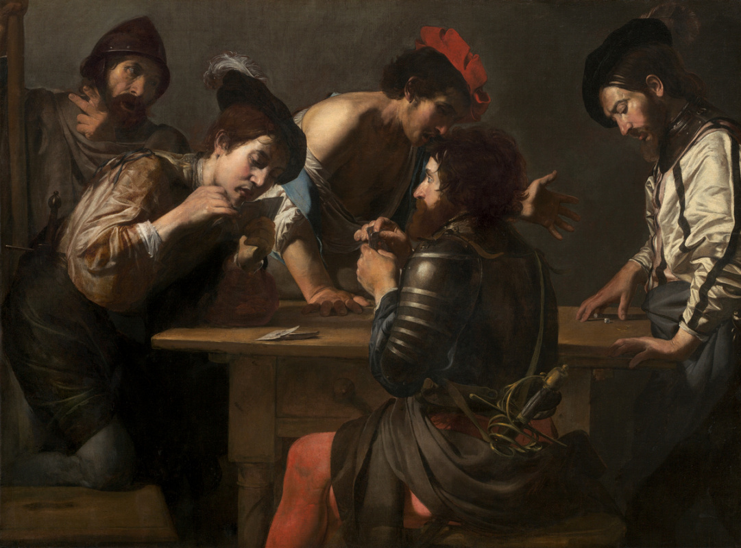Valentine de Boulogne. Soldiers playing cards and dice (the Cheats)