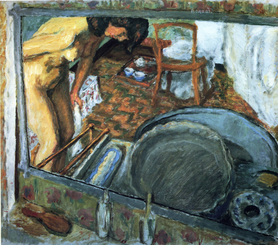 Pierre Bonnard. The effect of the mirror (or the Bathroom)