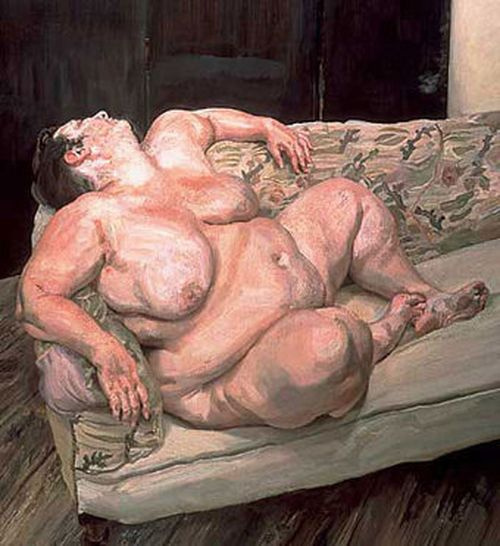 Lucien Freud. Sleeping Social Worker II