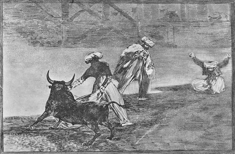 Francisco Goya. A series of "Tauromachia" worksheet 02: the Other way is to hunt for Hiking