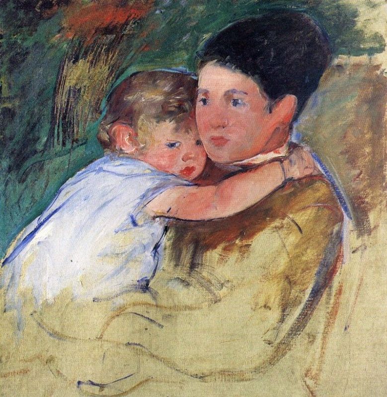 Mary Cassatt. Anne and her nanny. Sketch