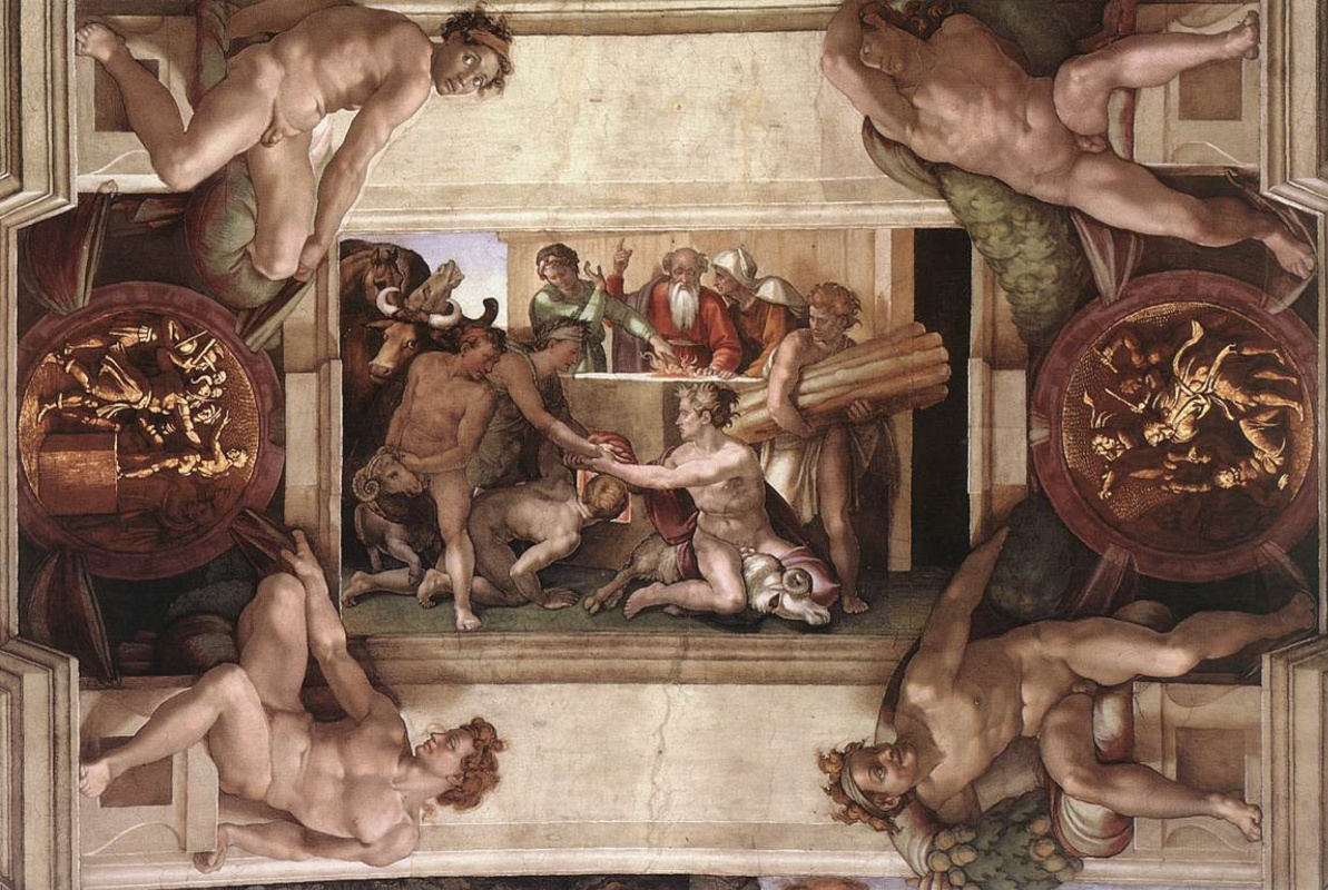 Michelangelo Buonarroti. The Sacrifice Of Noah