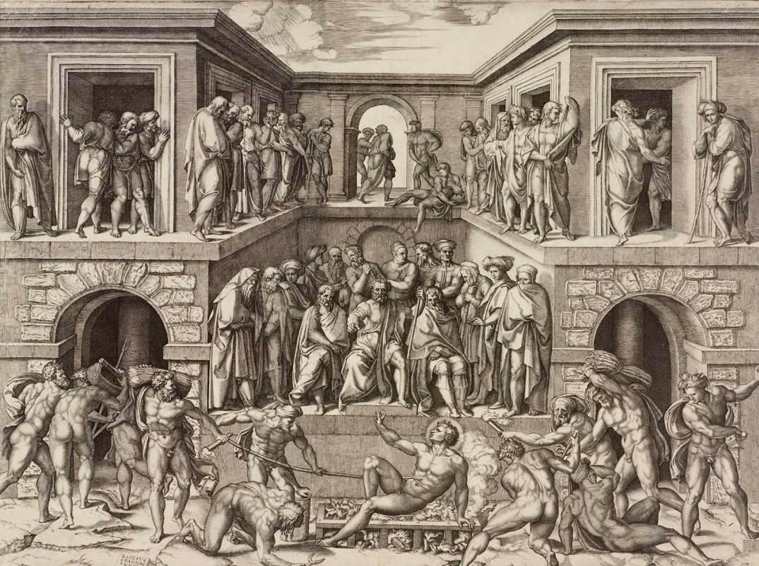 Marcantonio Raimondi. The Martyrdom Of St. Lawrence