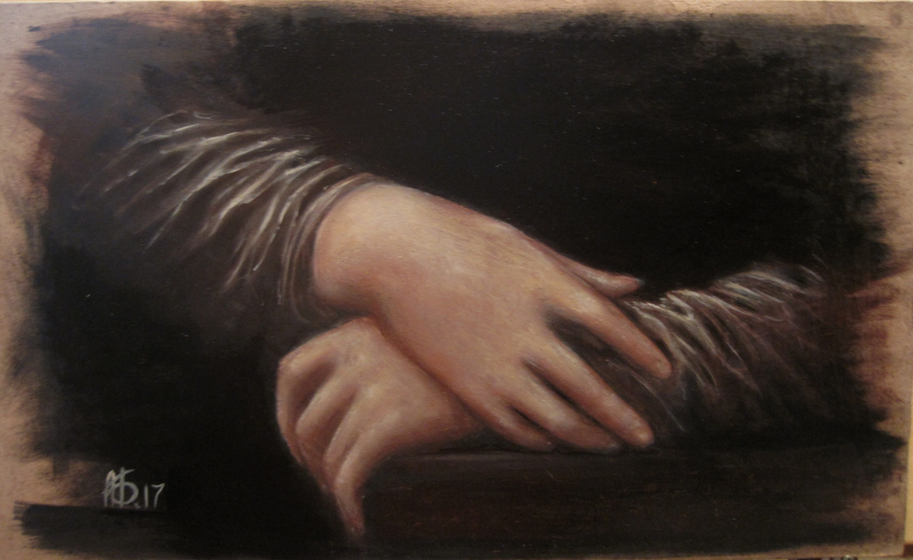 Alexandra Berezovenko. ***) fragment based on the painting "La Gioconda"