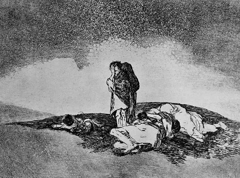 Francisco Goya. The series "disasters of war", page 60: Anyone who helped them