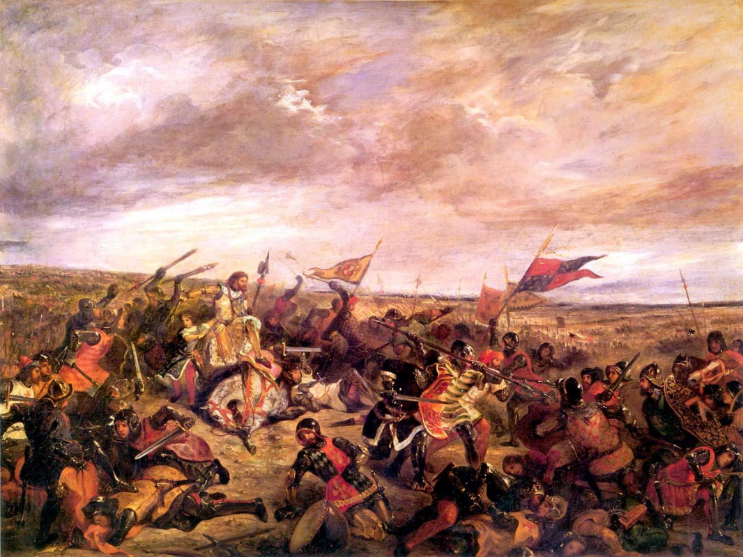 Eugene Delacroix. King John II the Good in the battle of Poitiers 19 Sep 1356