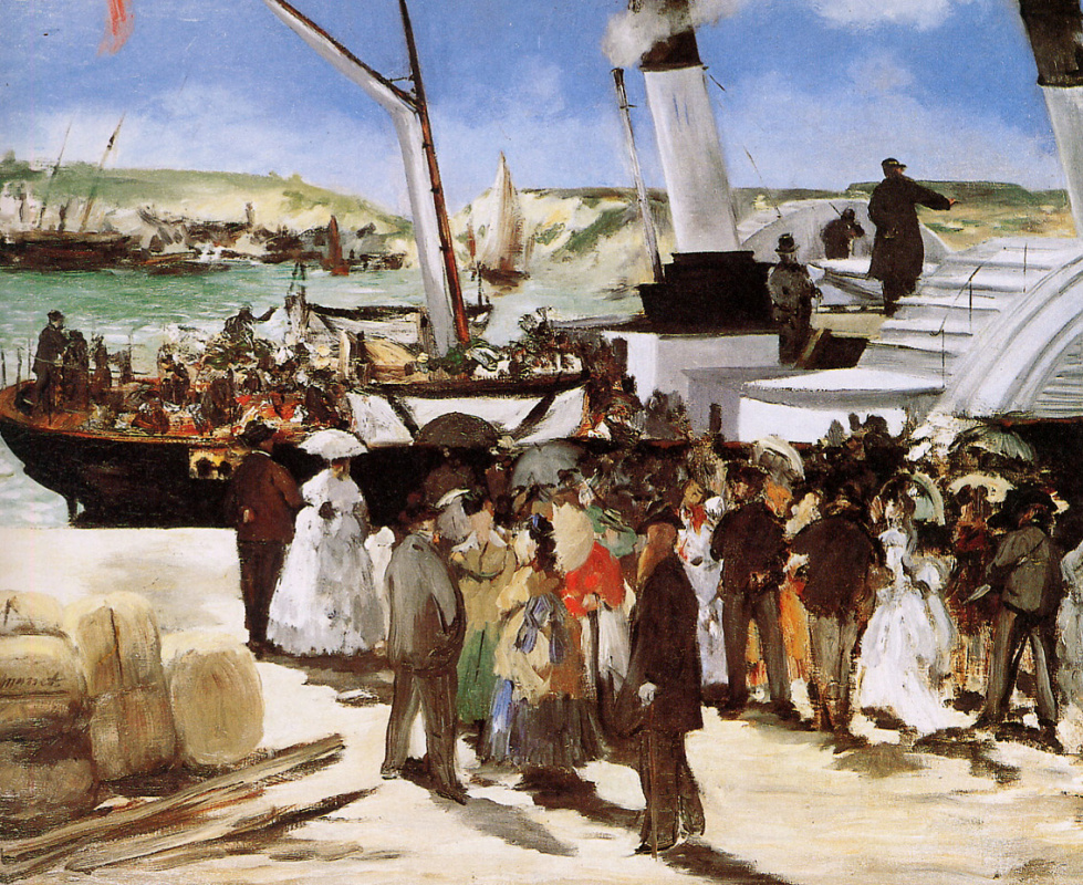 Edouard Manet. The departure of the ship from Folkestone