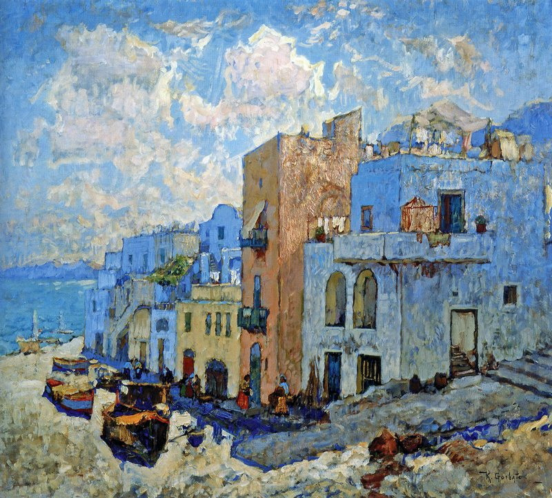 Konstantin Ivanovich Gorbatov. Fishing street. Capri