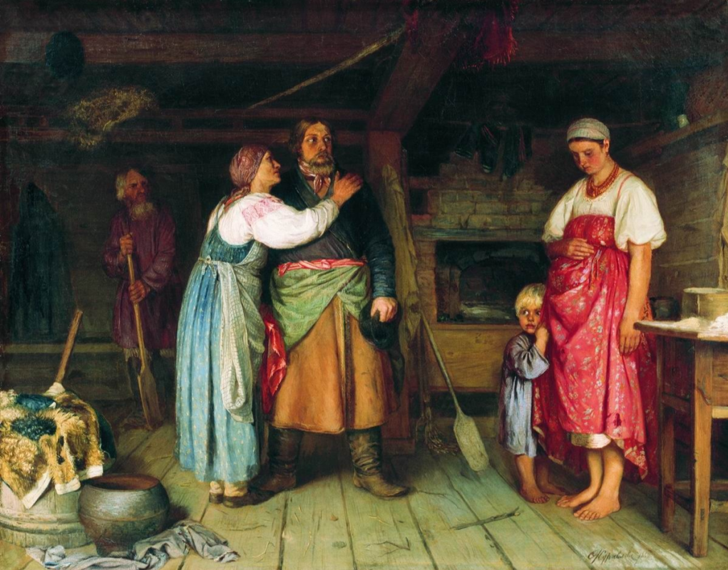 Firs Sergeevich Zhuravlev. The arrival of the cabman home. National Art Museum of the Republic of Belarus, Minsk