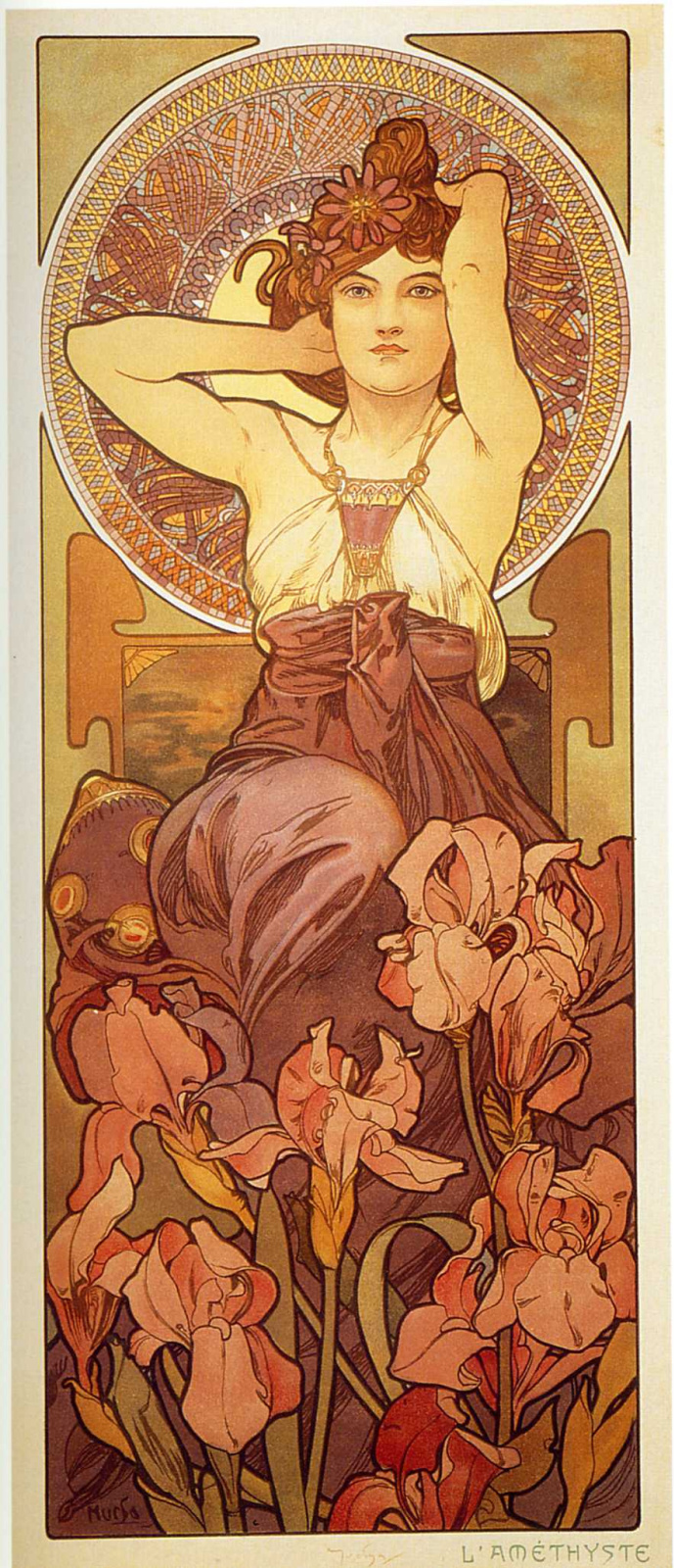 Alphonse sale Mucha Job Advertisement & Fouquet Portrait Art Nouveau Framed Prints