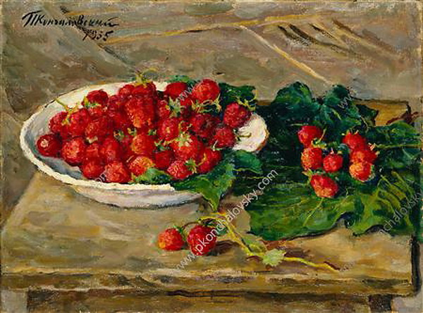 Petr Petrovich Konchalovsky. Bodegón con fresas