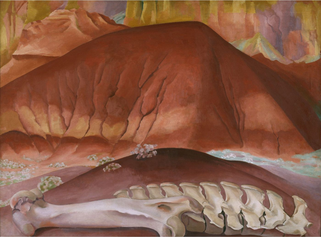 Georgia O'Keeffe. Red hills and bones