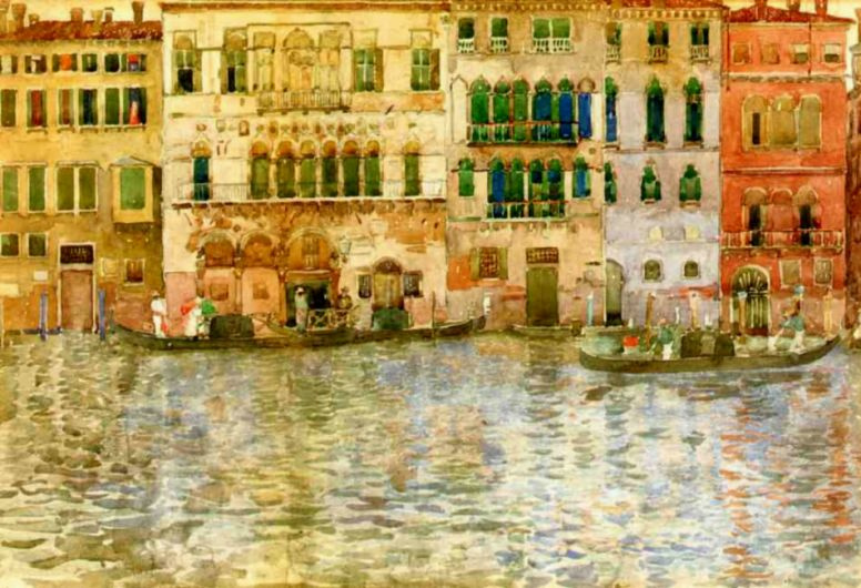 Maurice Braziel Prendergast. Venetian palaces on the Grand canal