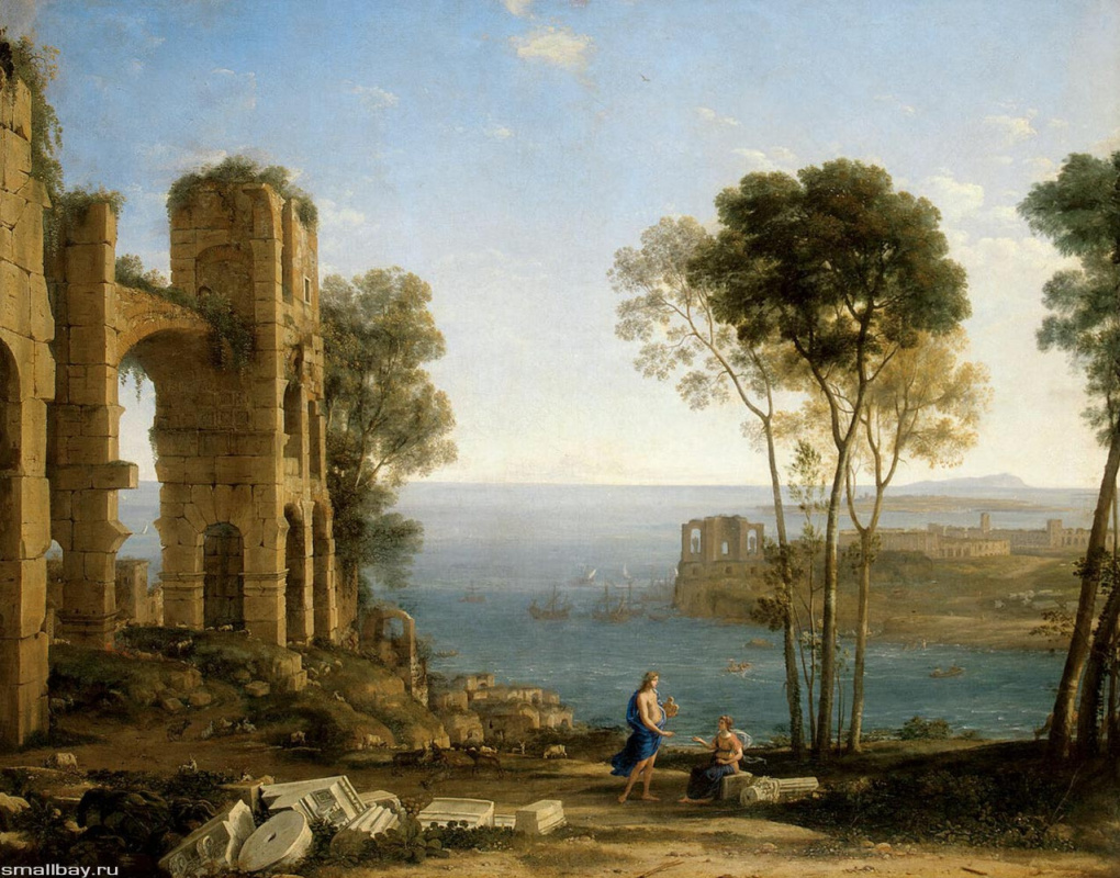 Claude Lorrain. Landscape with Apollo and the cumaean Sibyl