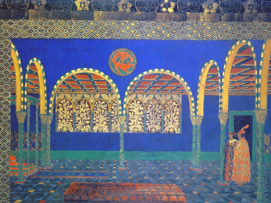Lev (Leon) Bakst. Sketch of the set for the production of "The Martyrdom of St. Sebastian"