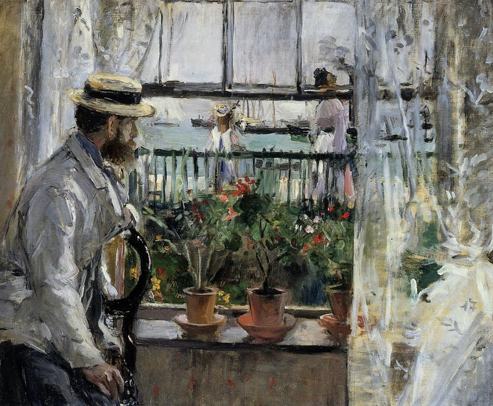 Berthe Morisot. In England (eugène Manet on the Isle of Wight)