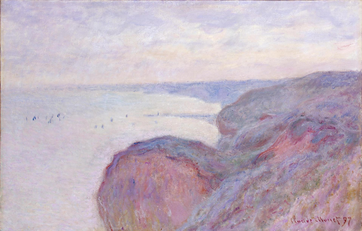 Claude Monet. On the steep banks near Dieppe