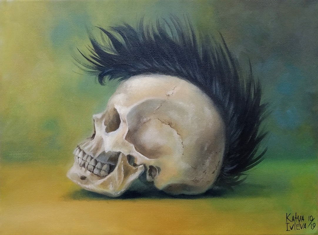 Екатерина Владиславовна Ивлева. Skull with mohawk