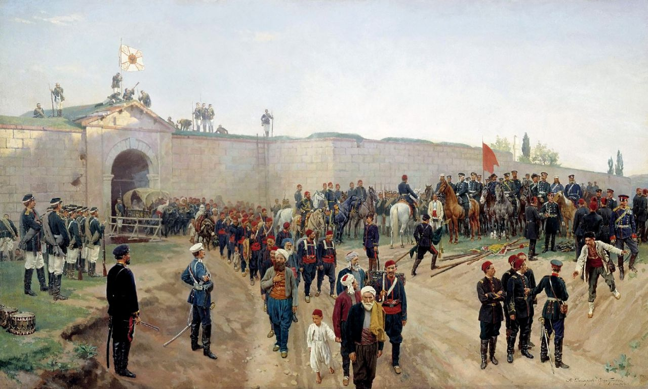 Nikolai Dmitrievich Dmitriev-Orenburg. The surrender of the fortress Nikopol July 4, 1877