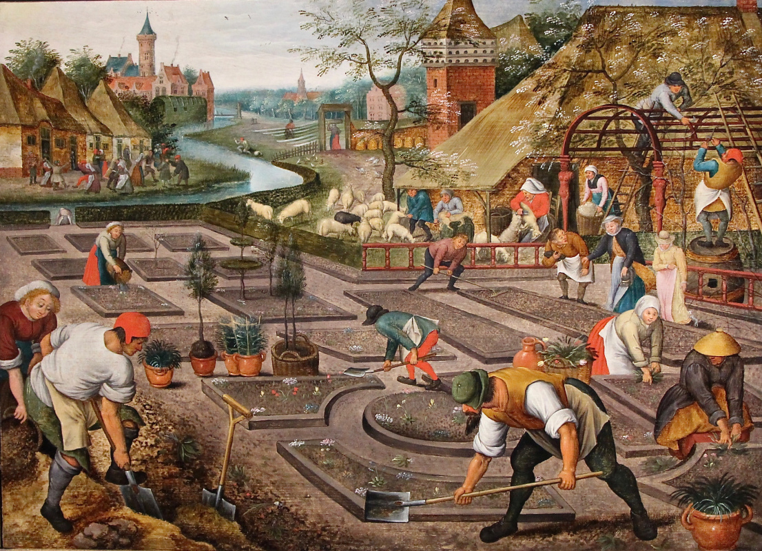 Peter Brueghel the Younger. Spring. Work in the garden