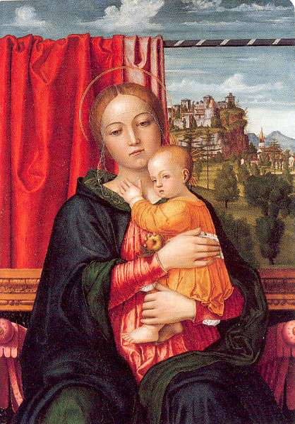 Francesco Mopon. The virgin holds the infant