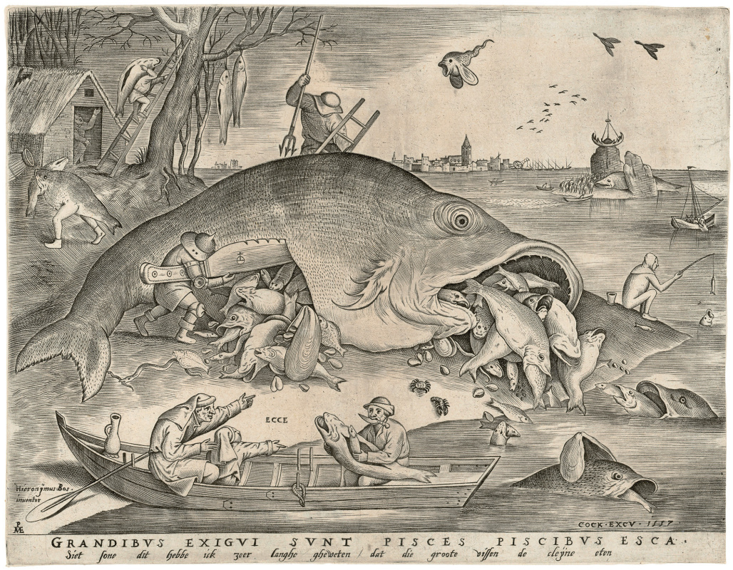 Pieter Bruegel The Elder. Big Fish Eat Little Fish