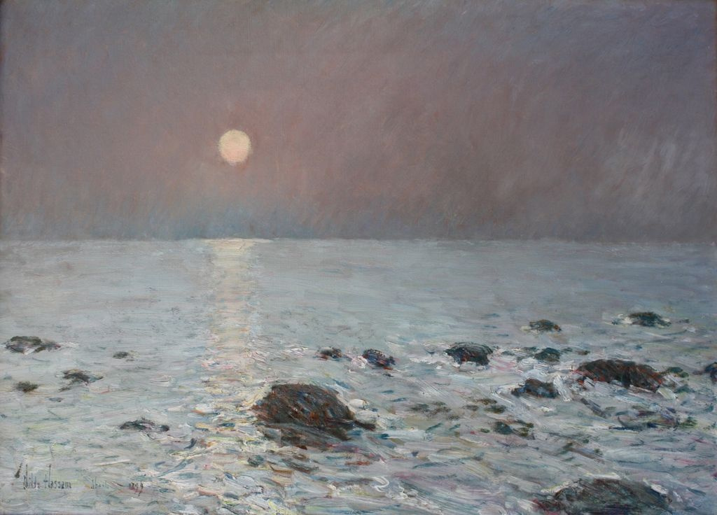 Childe Hassam. Moonrise, îles Scholes