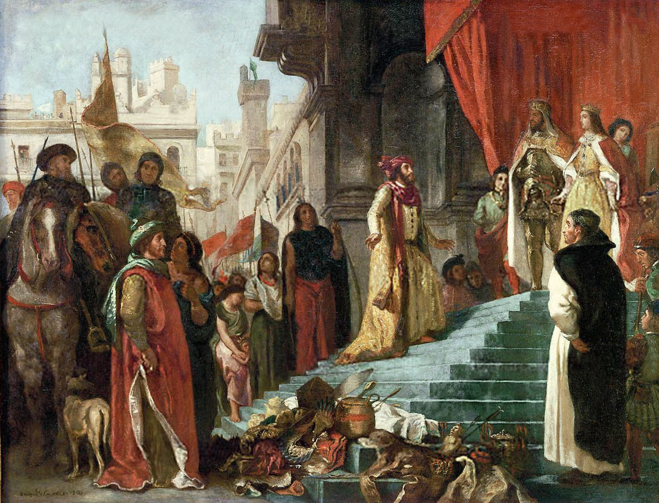 Eugene Delacroix El regreso de Cristóbal Colón, 1839, 142×110 cm
