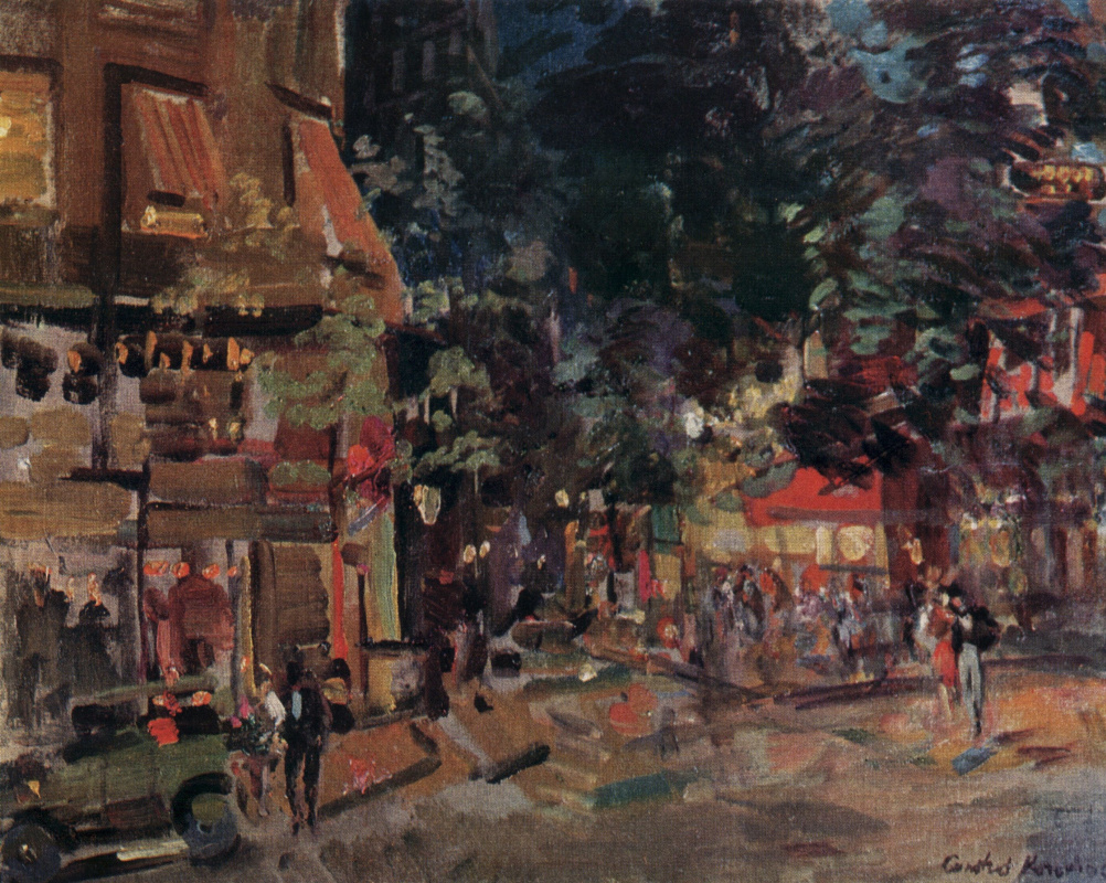 Konstantin Korovin. Montmartre in the evening