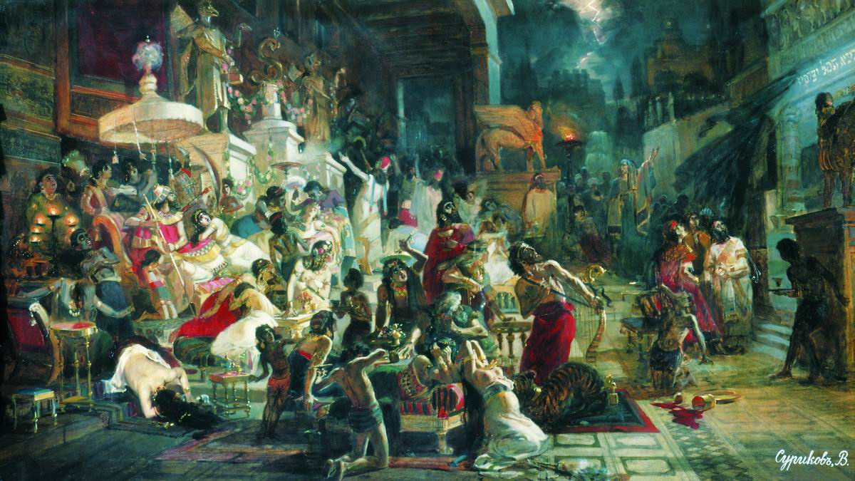 Vasily Ivanovich Surikov. The Feast Of Belshazzar. Sketch