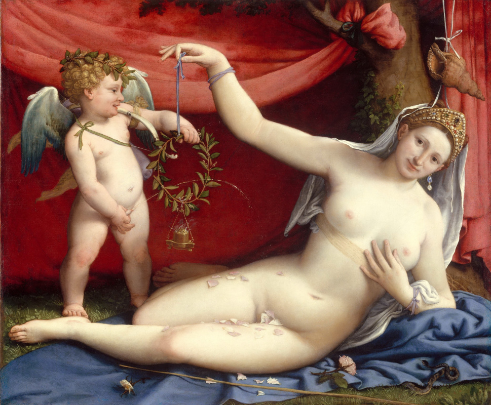 Lorenzo Lotto. Venus and Cupid
