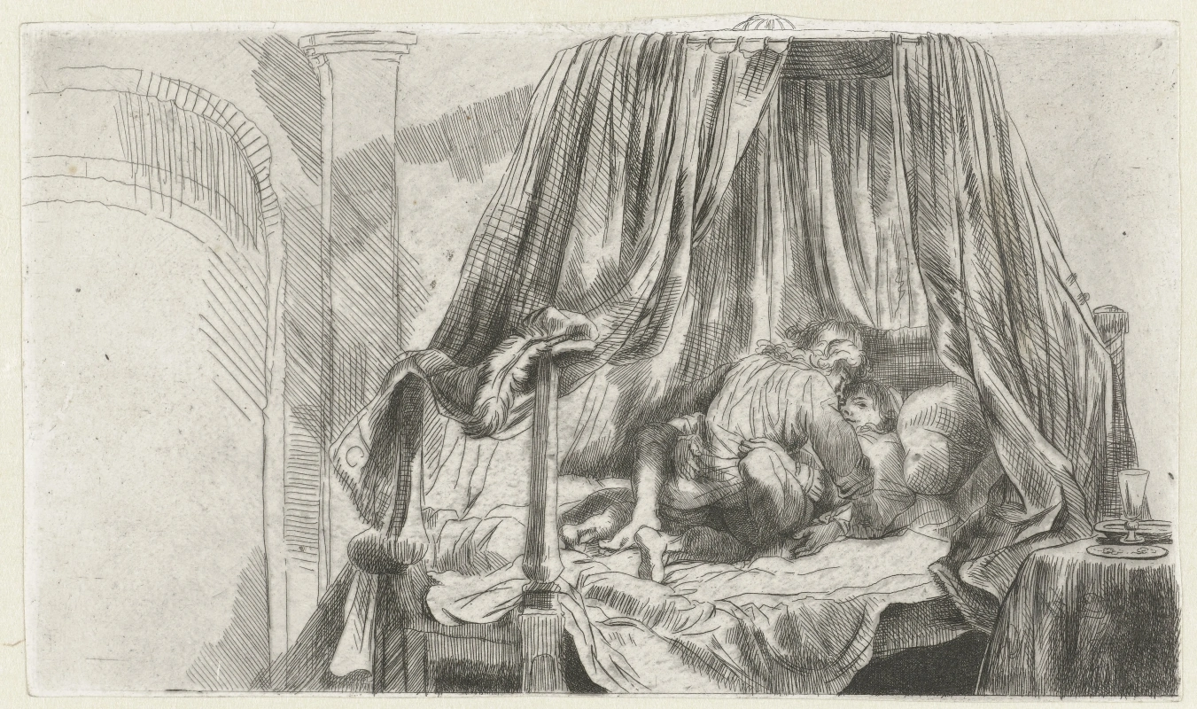 Rembrandt Harmenszoon van Rijn. French bed (Het Ledikant)