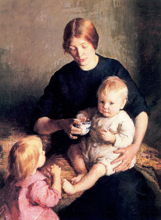 Maria Danforth Page. Mother with children
