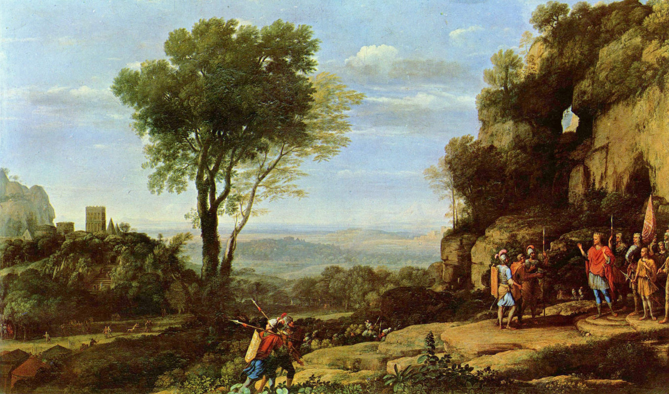 Claude Lorrain. Landscape with David and three heroes